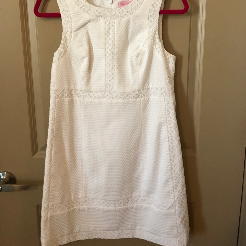 White Lilly Pulitzer Lace Shift Dress